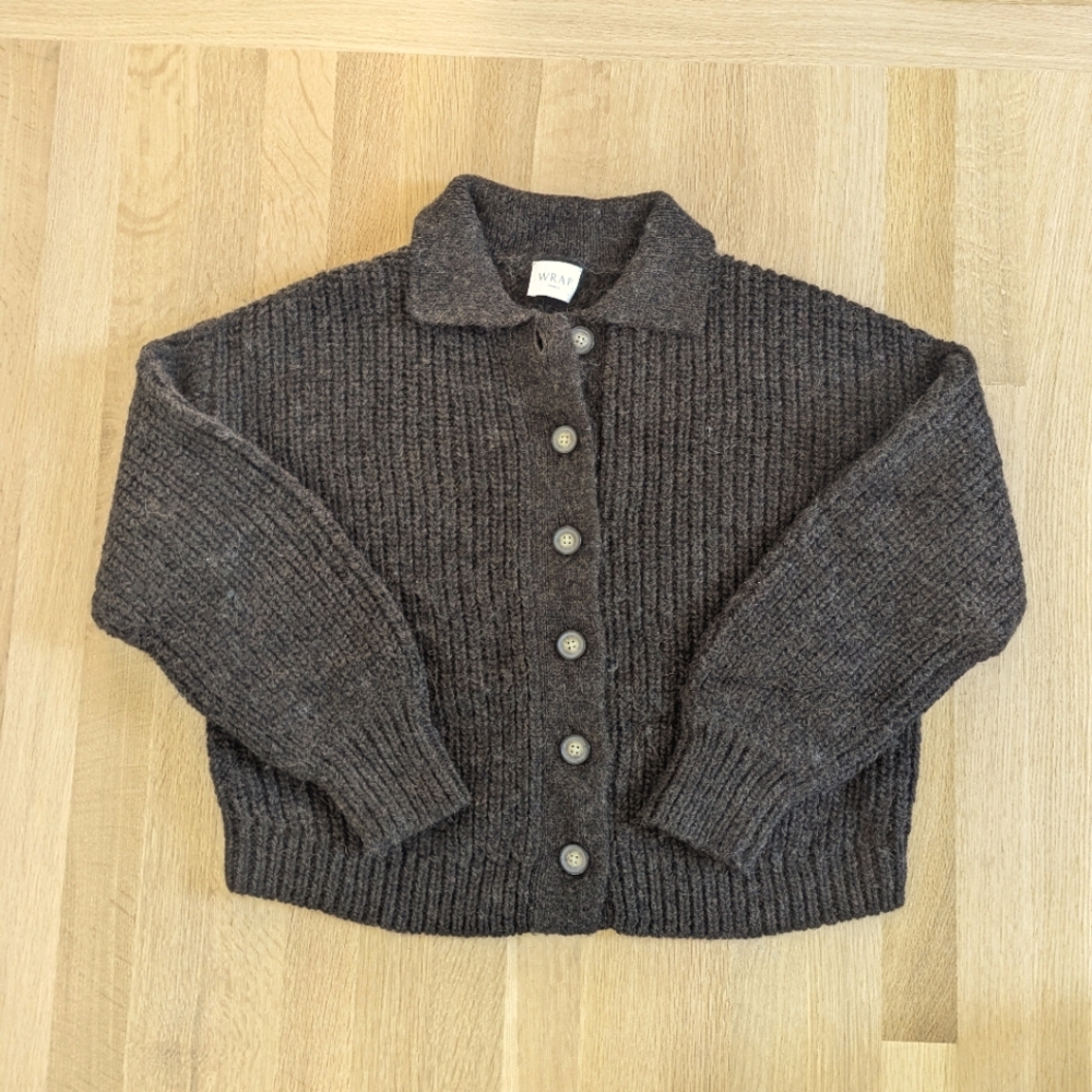 Alpaca & Wool Collared Cardigan
